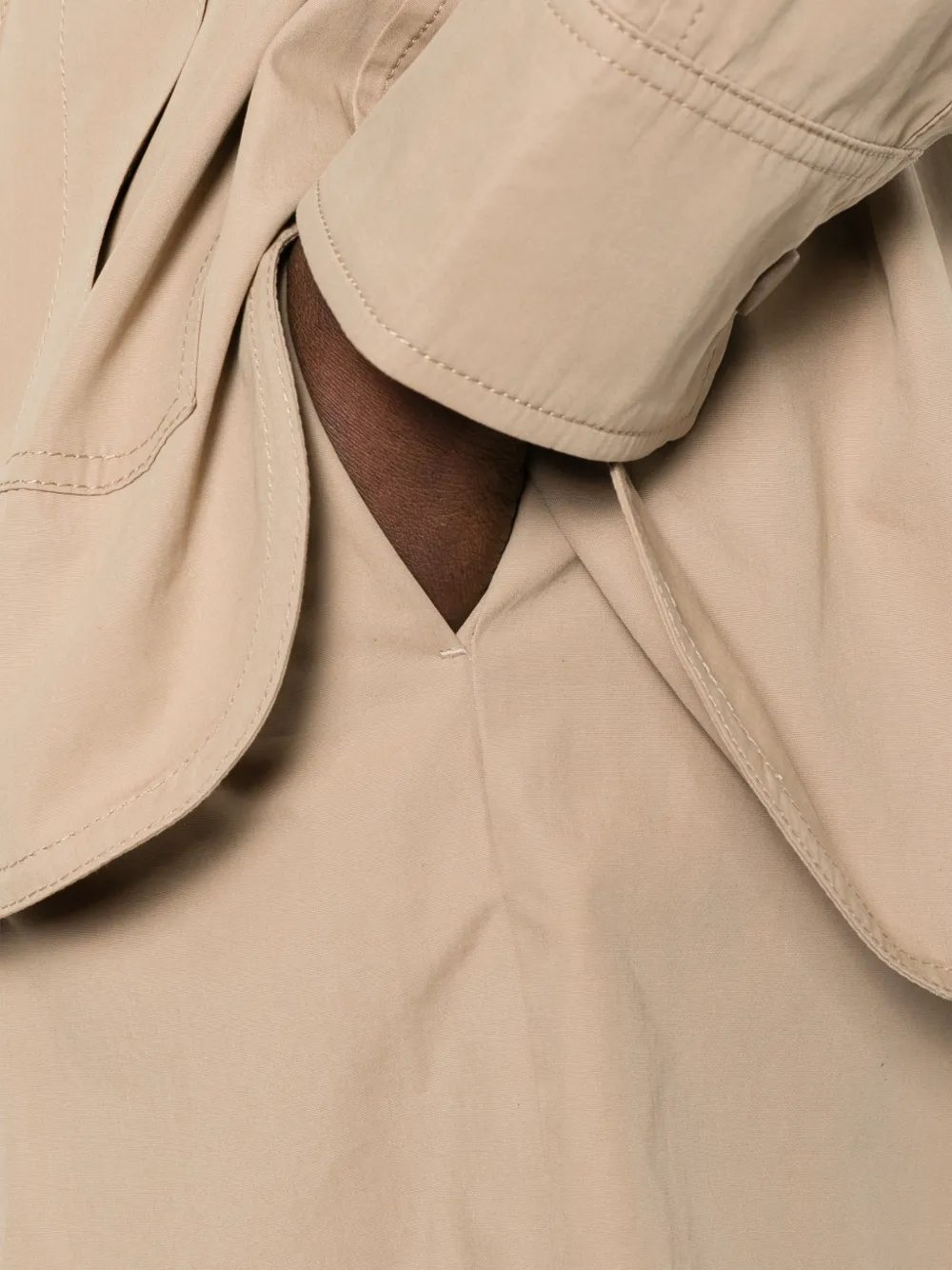 Yves Salomon Geplooide shorts Beige