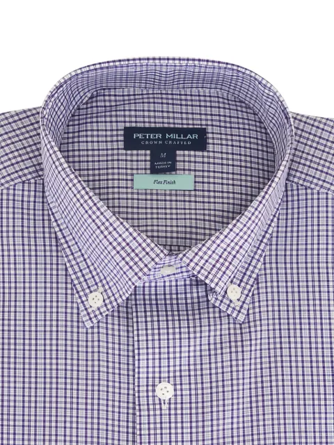 Peter Millar Marco Purple fig plaid shirt
