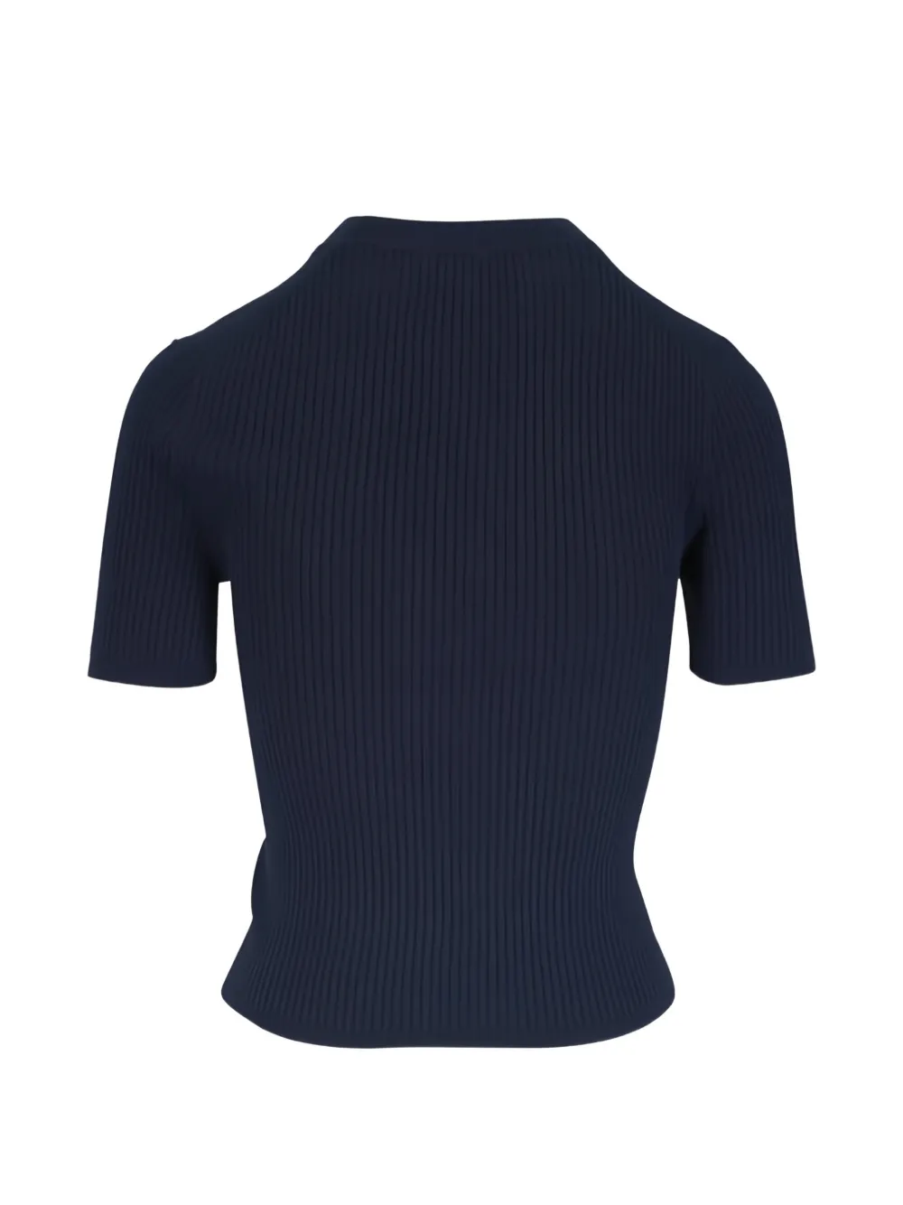 Nili Lotan Dorset geribbelde top met korte mouwen Blauw