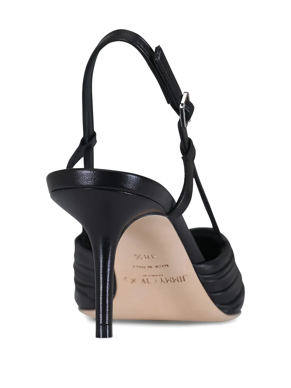 Jimmy Choo Afia slingback pumps met ruches Zwart