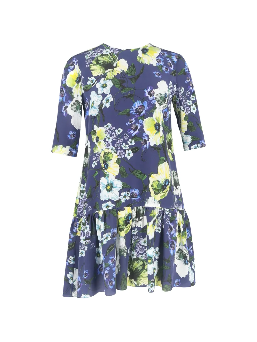 ERDEM Emmie floral-print mini dress - Blu