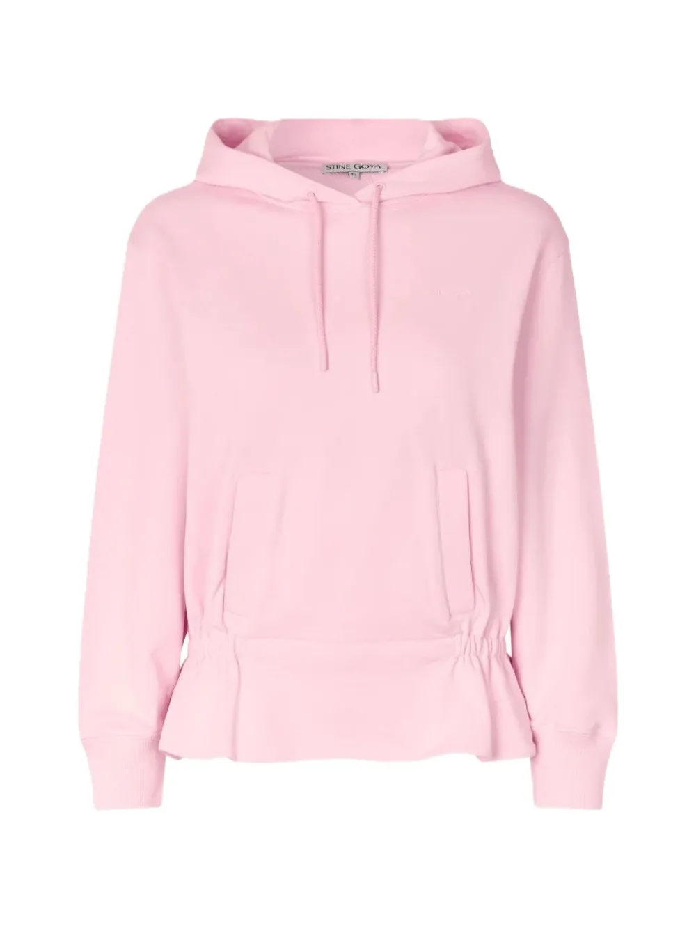 Stine Goya ruffled-hem hoodie - Rosa