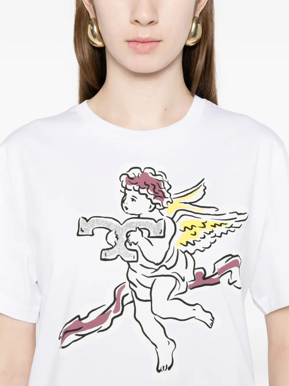 Tory Burch MM Cupido T-shirt met print Wit