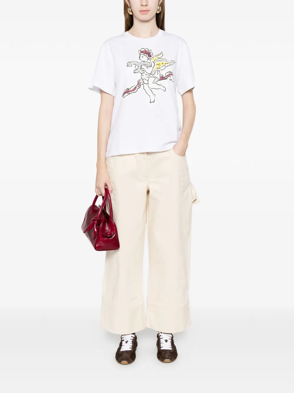 Tory Burch MM Cupido T-shirt met print Wit