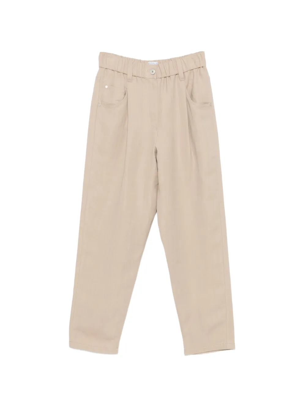 Brunello Cucinelli elastic-waist trousers - Toni neutri