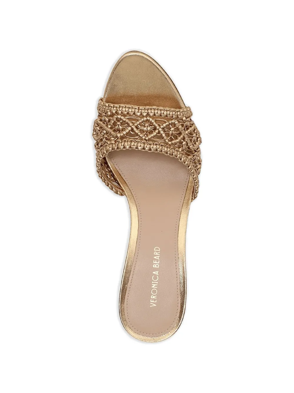 Veronica Beard Tia raffia sandalen met hak Goud