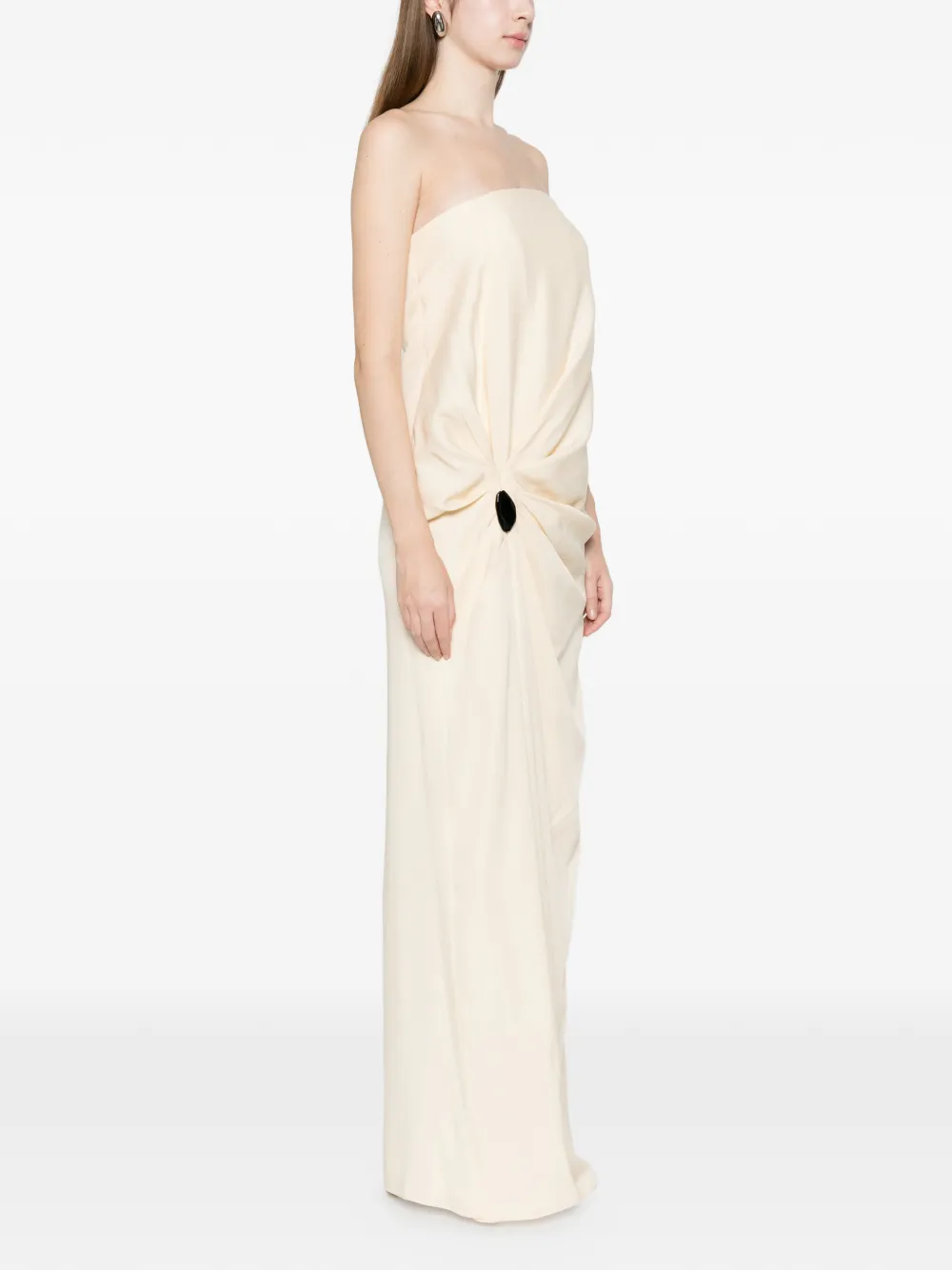 Raquel Diniz Diana gedrapeerde maxi-jurk Beige