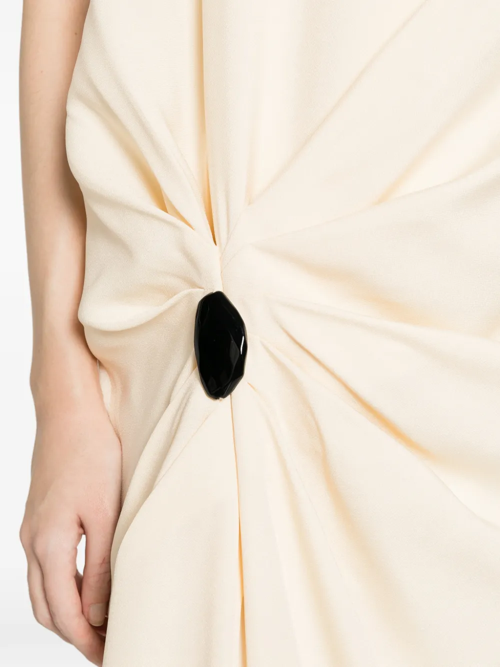 Raquel Diniz Diana gedrapeerde maxi-jurk Beige