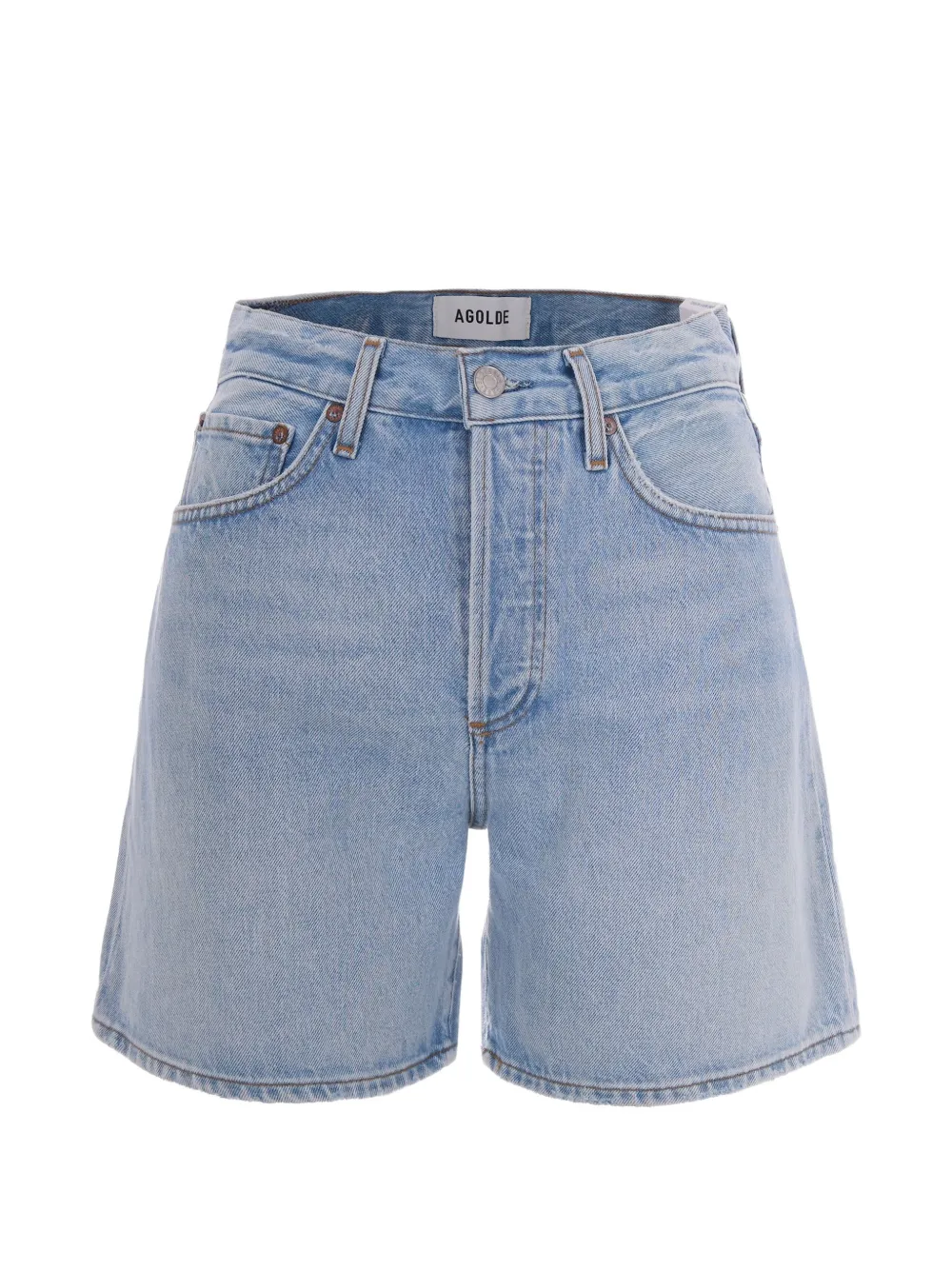 AGOLDE high-waisted denim shorts - Blu