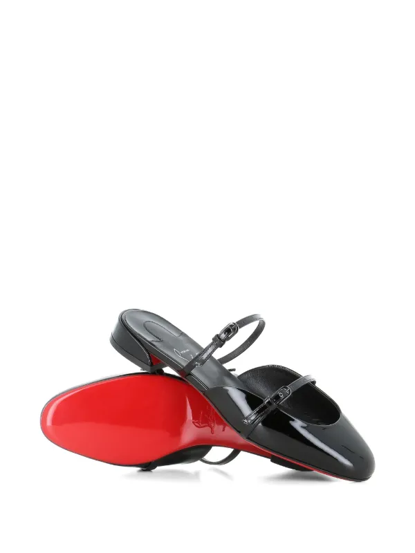 Christian Louboutin Mule Flat Jane Nina | Preto | FARFETCH BR