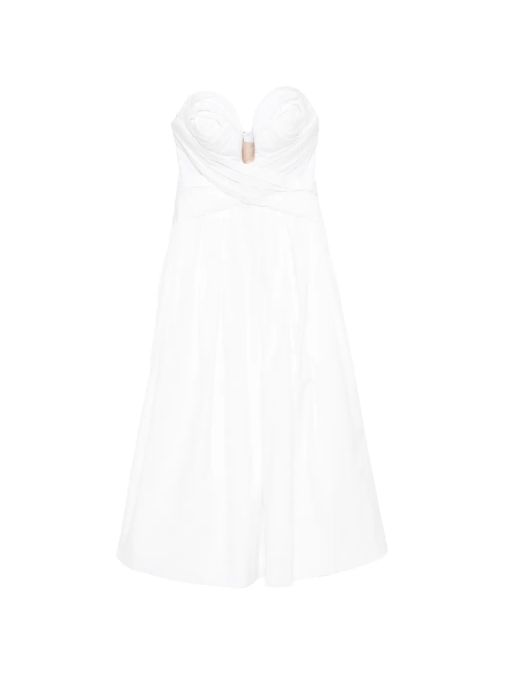 Carolina Herrera strapless midi dress - White