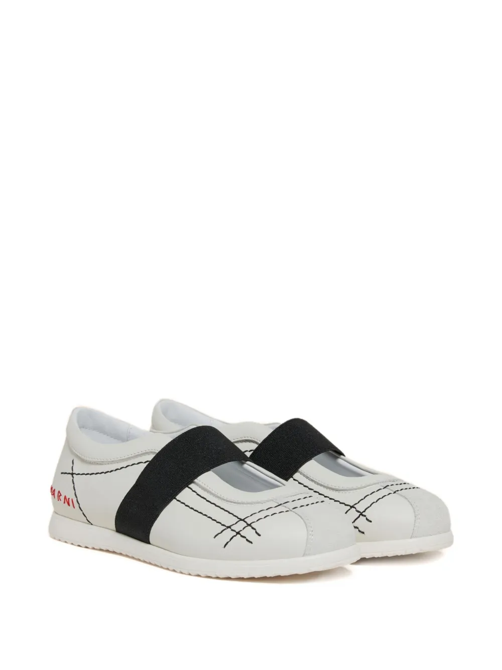 Marni Kids stitching sneakers - Grigio