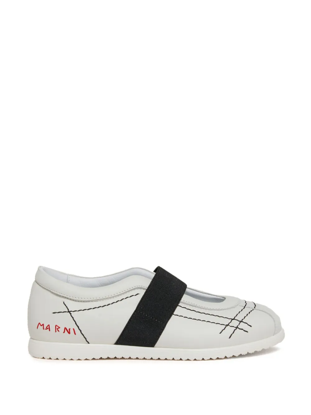 Marni Kids Sneakers met stiksels Grijs