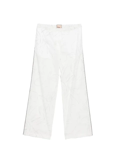 Plan C floral poplin trousers