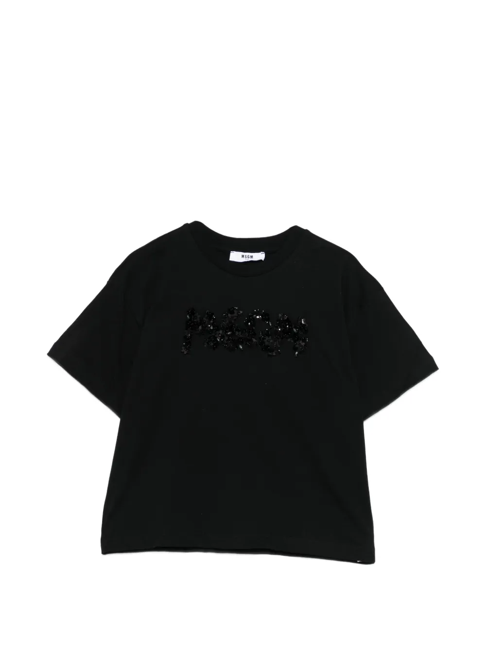 MSGM Kids sequin-embellished T-shirt - Nero