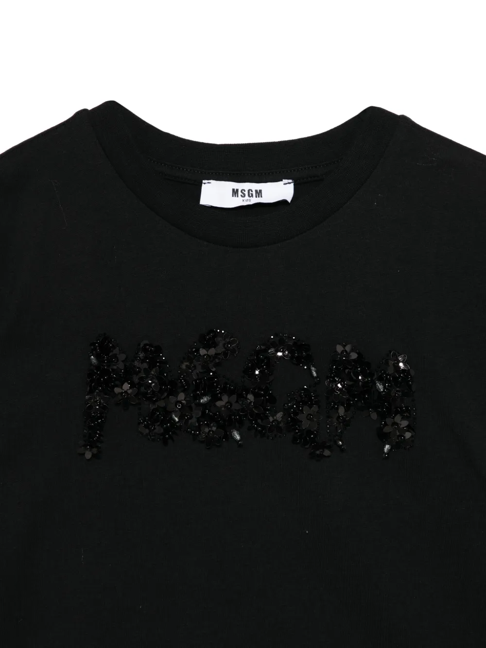 MSGM Kids T-shirt met pailletten Zwart