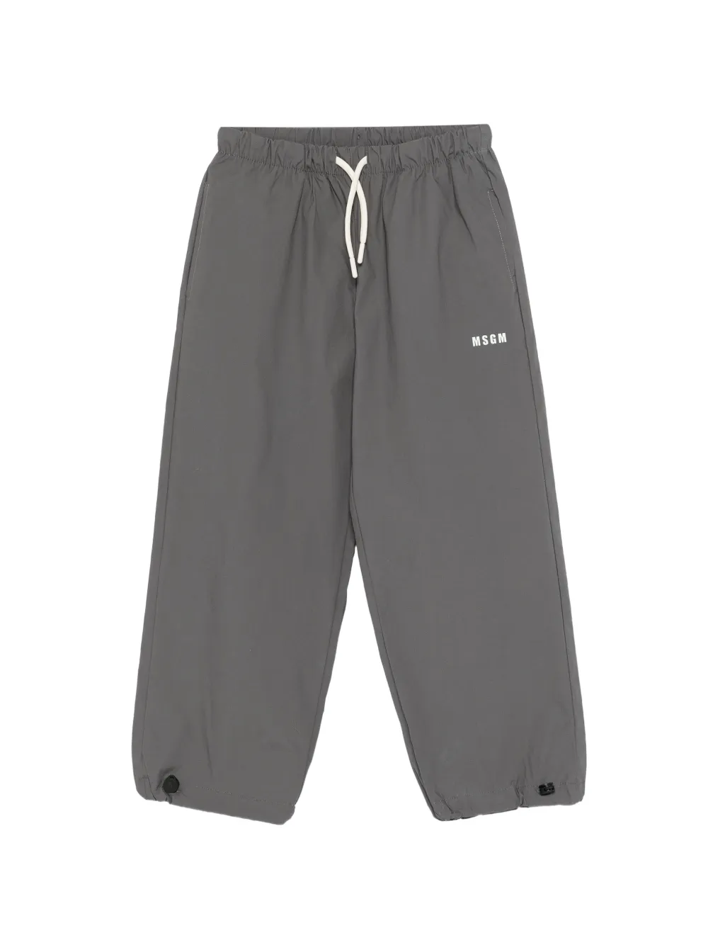 MSGM Kids drawstring-fastening trousers - Grigio
