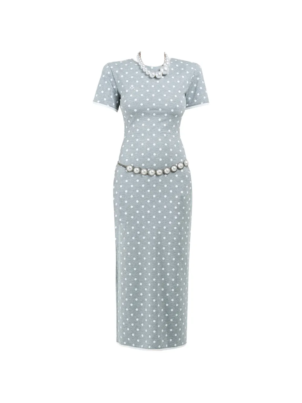 Rowen Rose polka-dot midi dress - Grigio