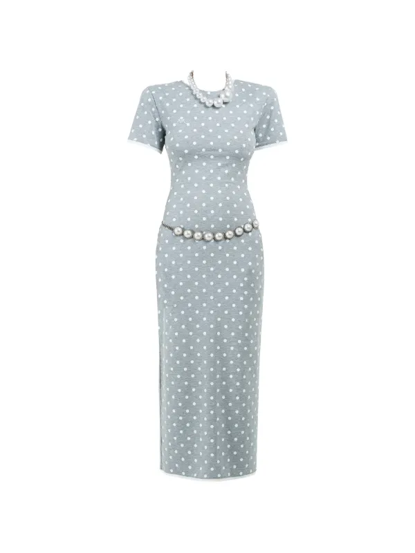 slim fit dress slacks L/S AMELIA DRESS POLKA DOT main image 0