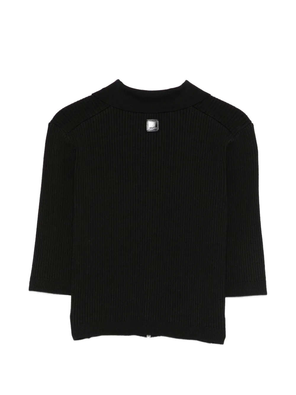 Juun.J Geribbeld vest Zwart