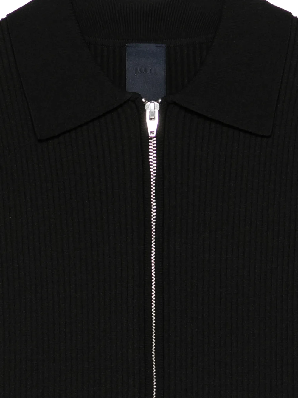 Juun.J Geribbeld vest Zwart
