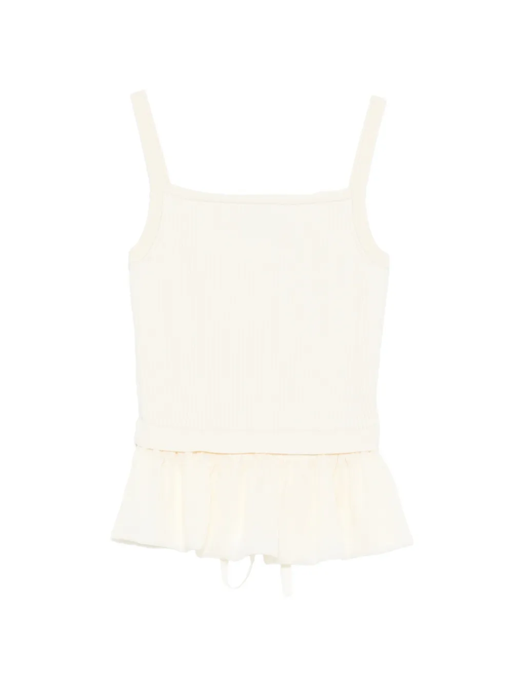 Juun.J ruffled ribbed top - Giallo