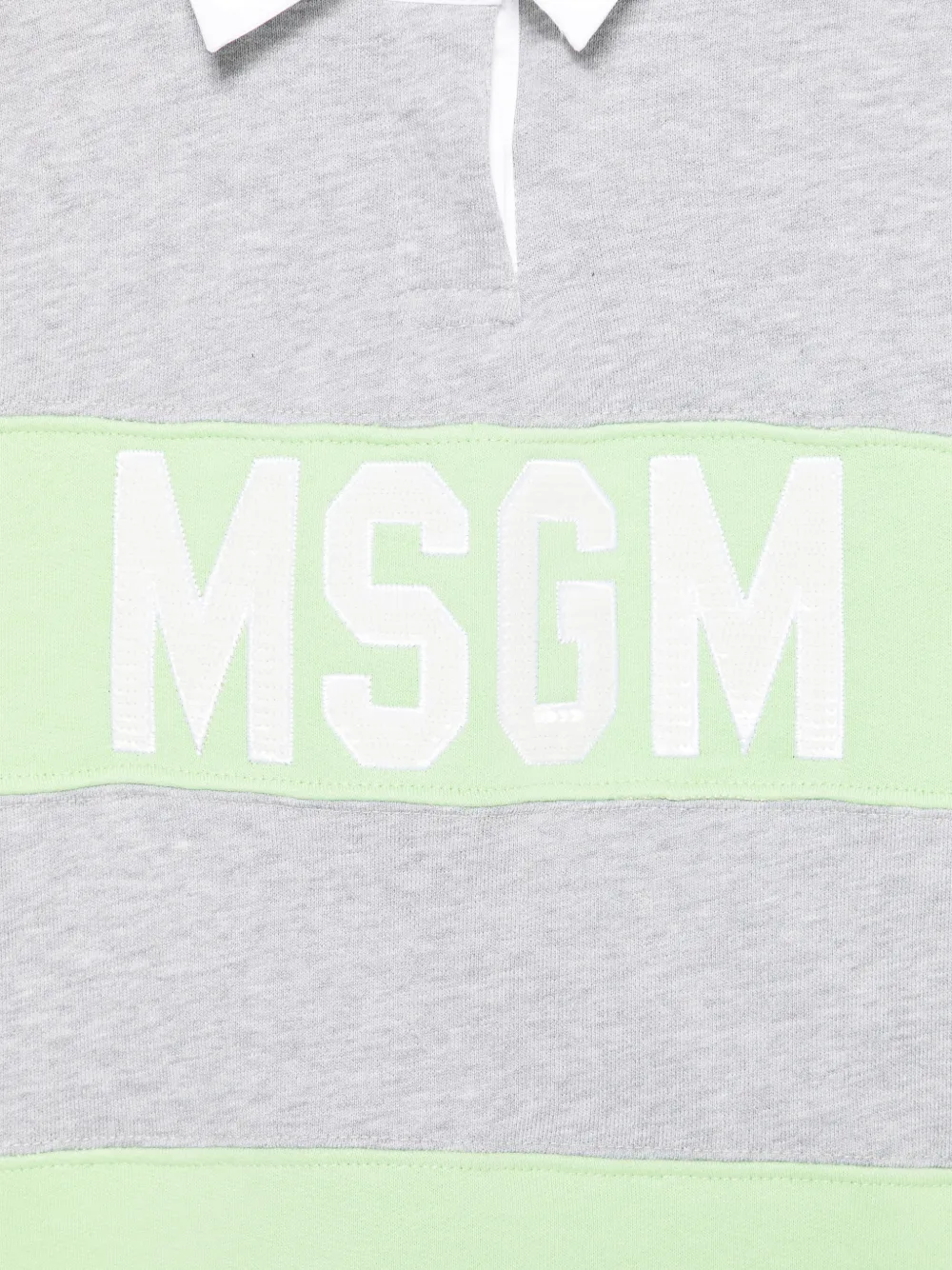MSGM Kids Gestreept poloshirt Grijs