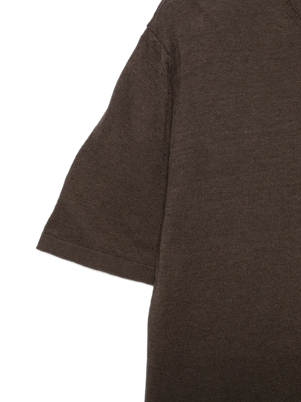 Costumein Fijngebreid T-shirt Bruin