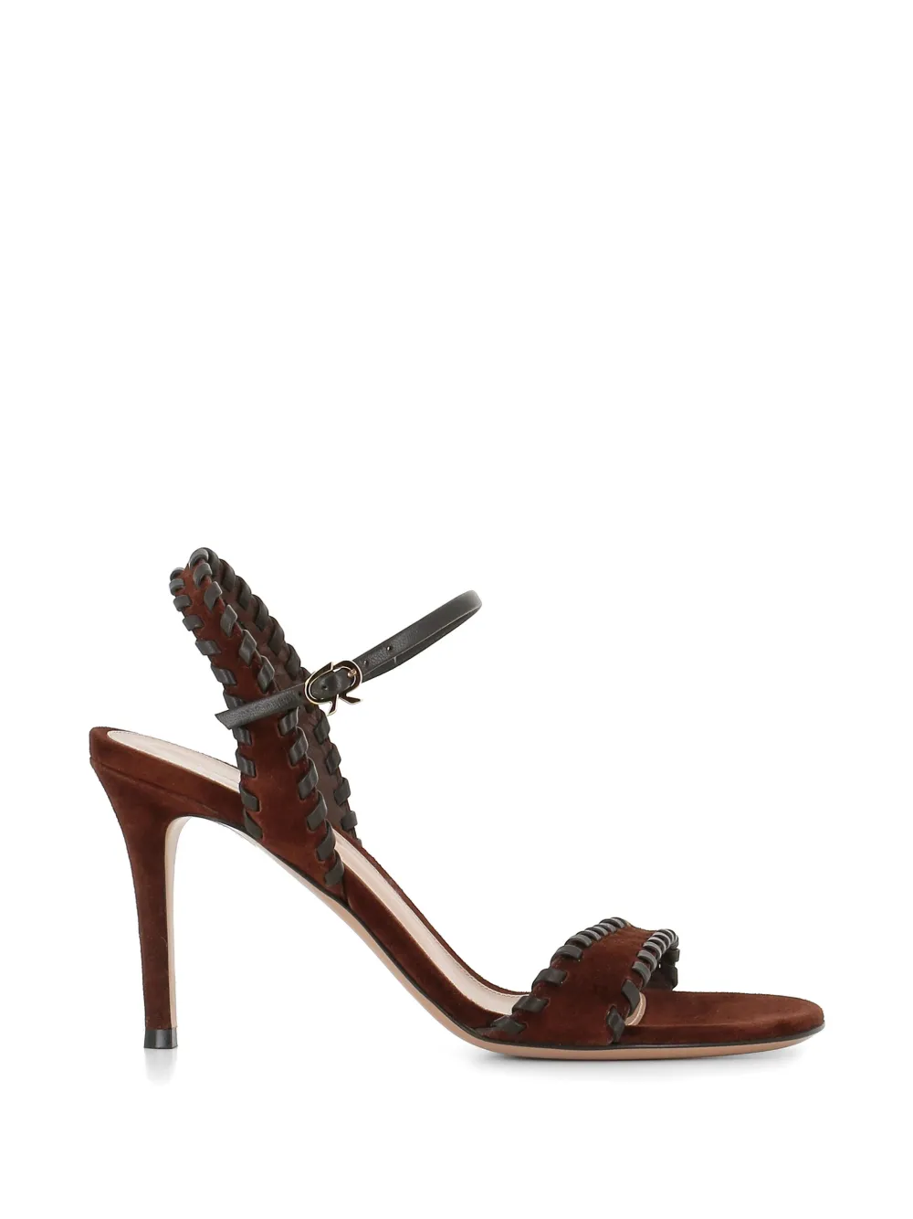 Gianvito Rossi whipstitched suede sandals Bruin