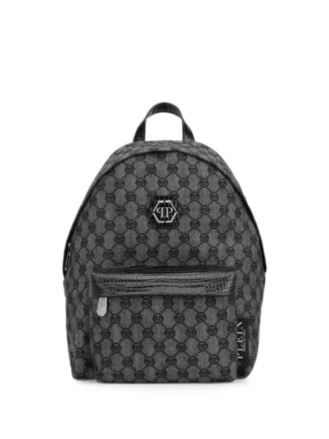 Philipp Plein denim backpack jacquard monogram