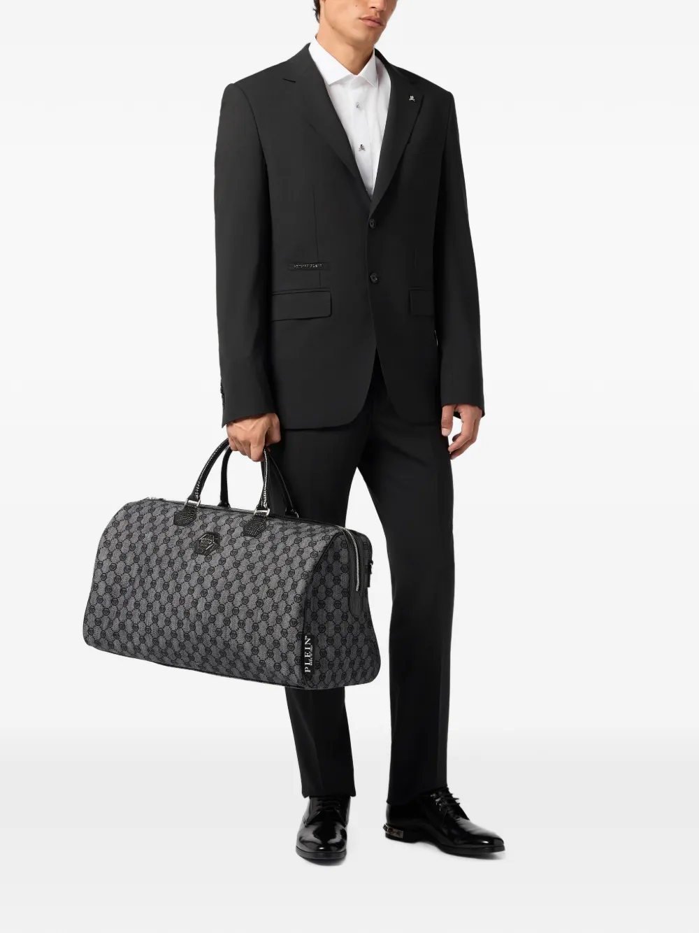 Philipp Plein Weekend denim tas met monogram-jacquard Grijs