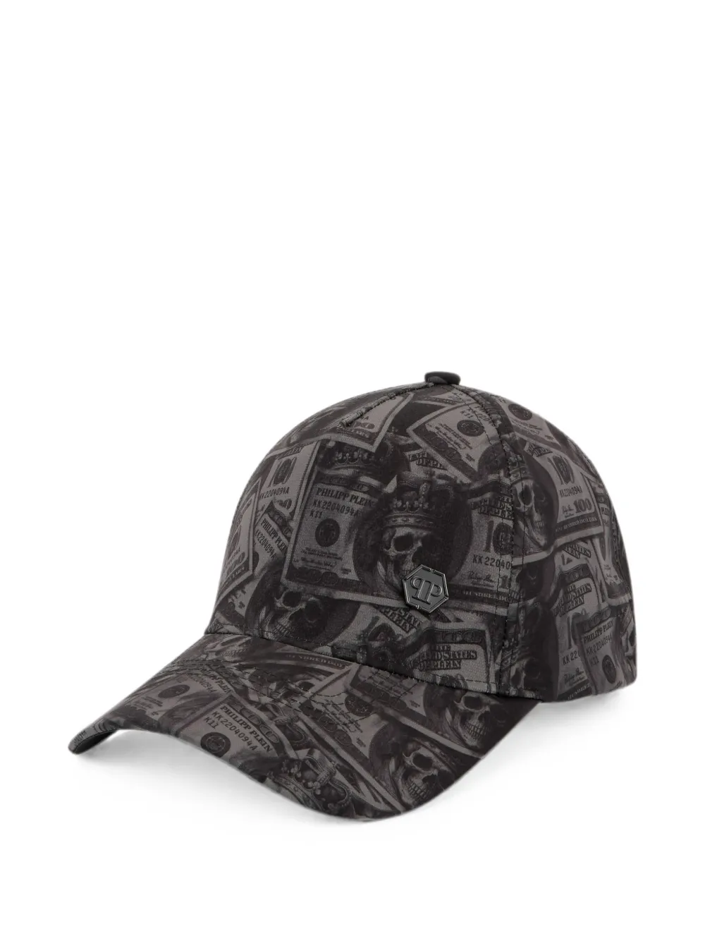 Philipp Plein Cappello da baseball Plein Dollar - Grigio