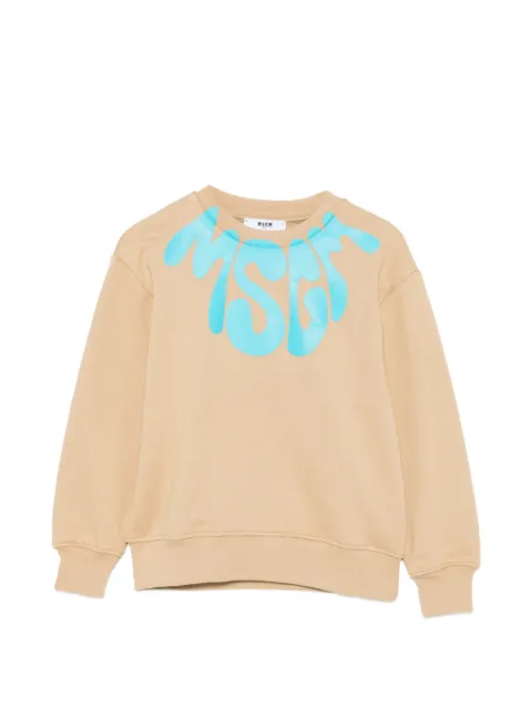 MSGM Kids sudadera con logo estampado