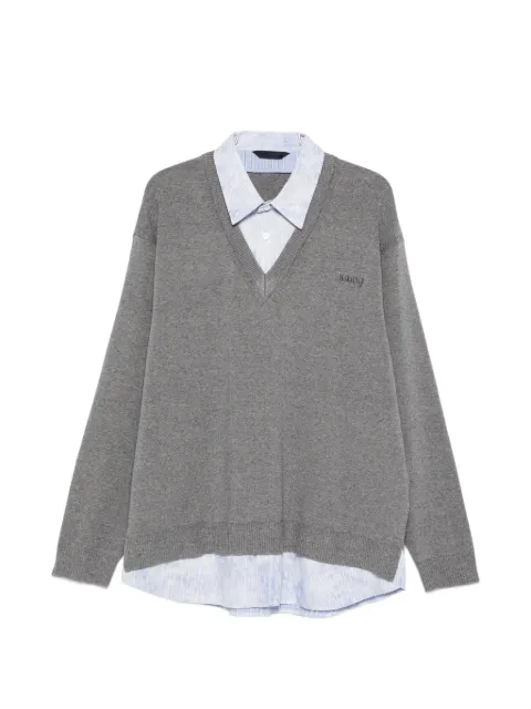 Juun.J shirt-detail sweater