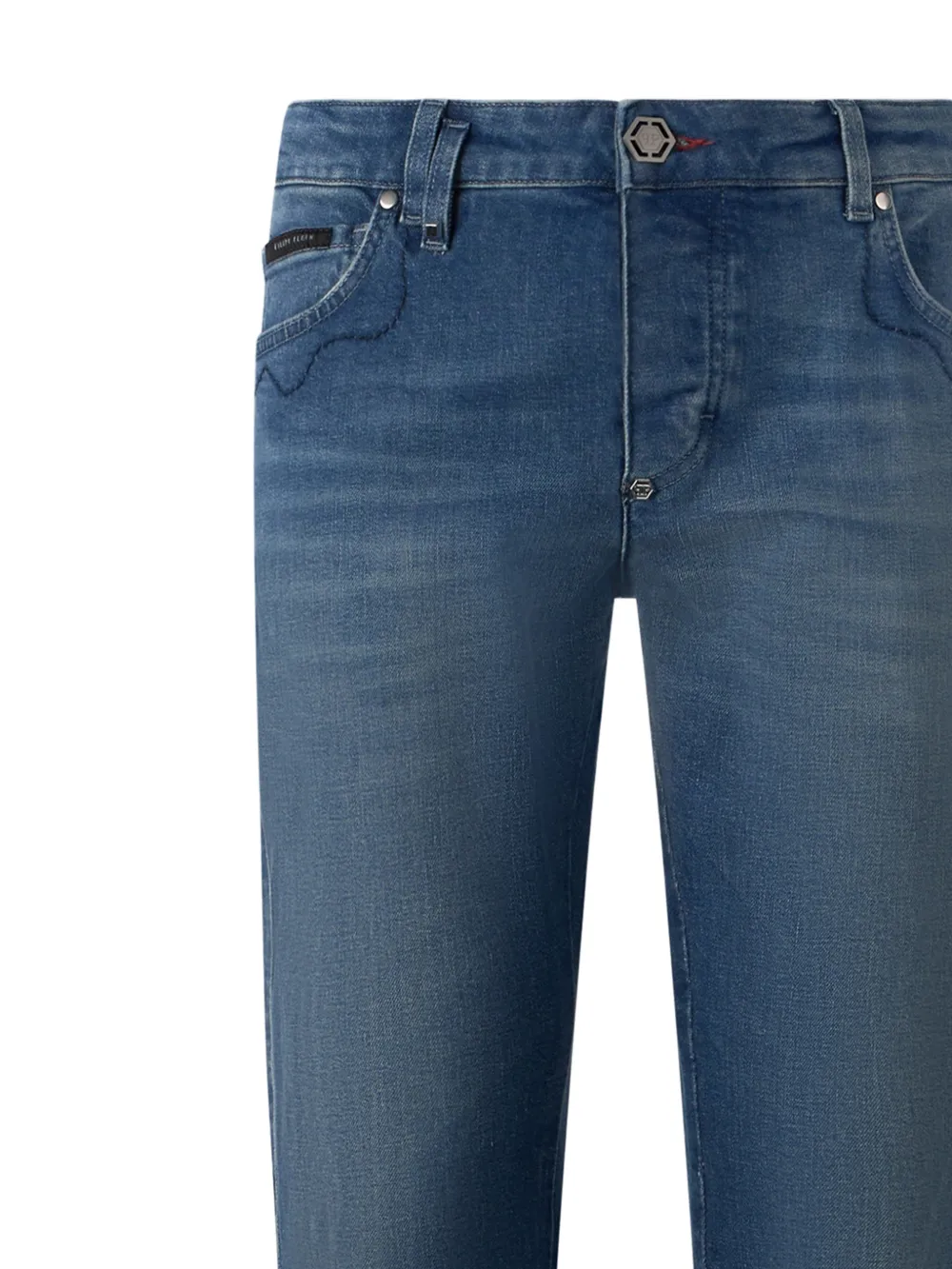 Philipp Plein Super straight jeans Blauw