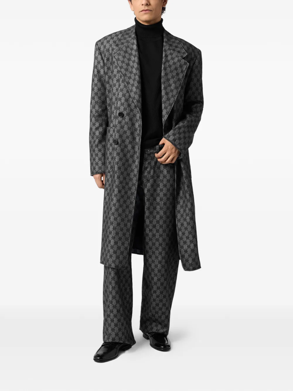 Philipp Plein Jeans met monogramprint Grijs