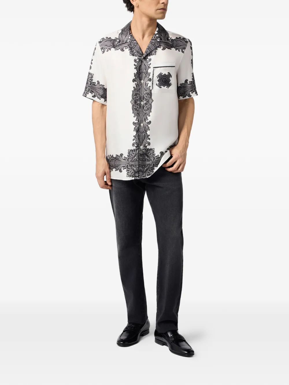 Philipp Plein Jeans met logoplakkaat Zwart