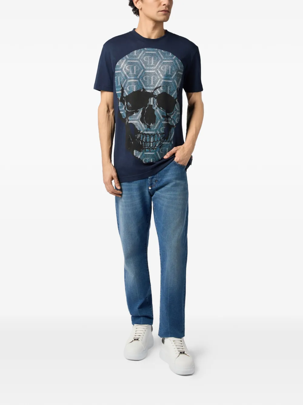 Philipp Plein Straight jeans Blauw