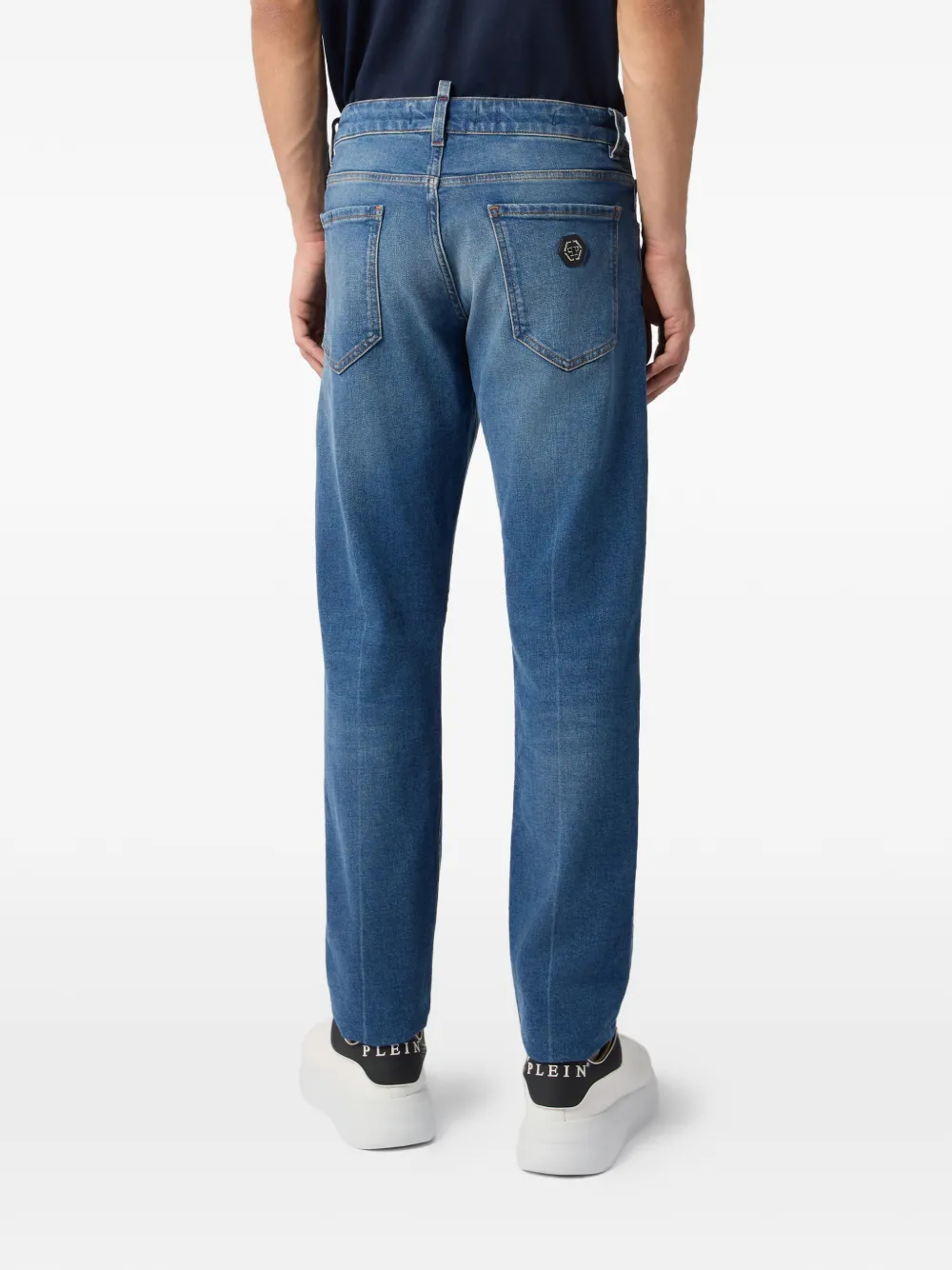 Philipp Plein Straight jeans Blauw