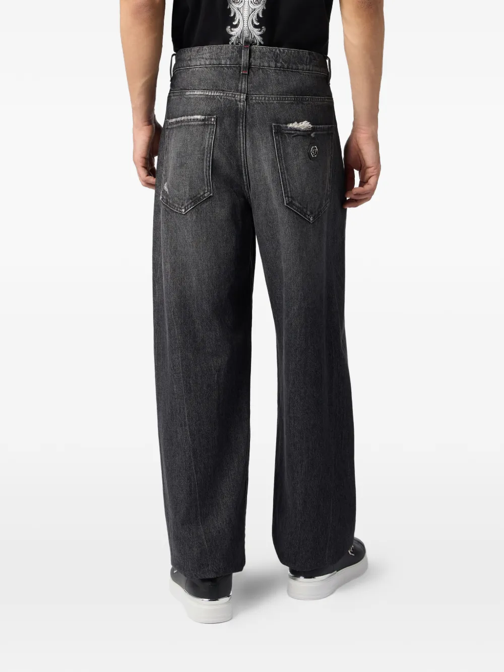 Philipp Plein Ruimvallende jeans Grijs