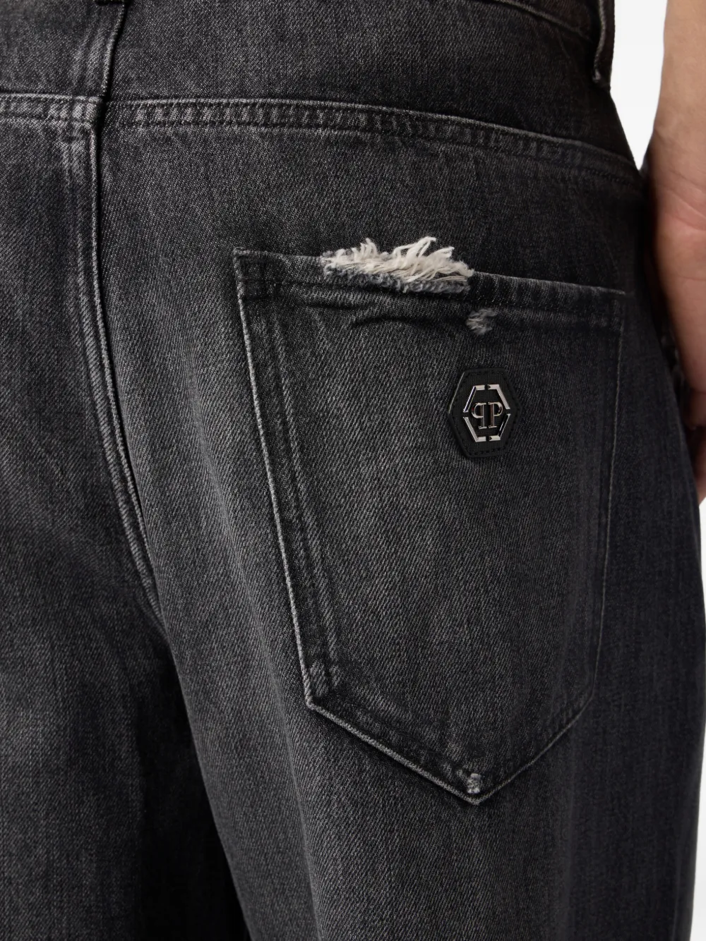 Philipp Plein Ruimvallende jeans Grijs