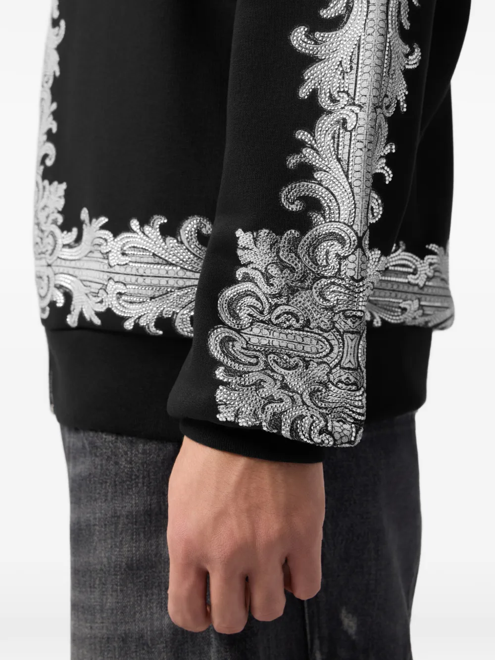 Philipp Plein Trainingsjack met barokprint Zwart