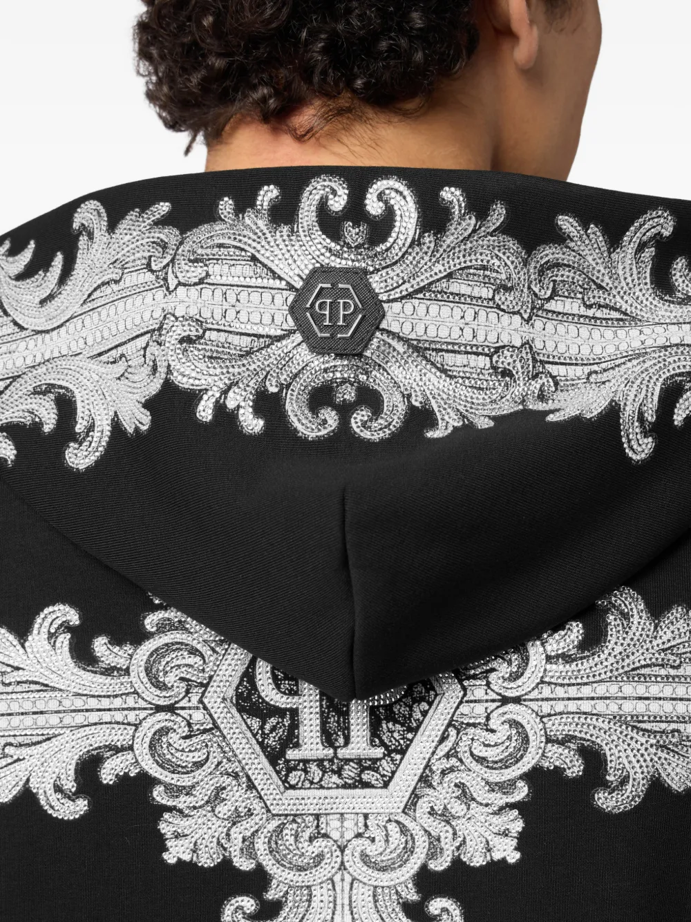 Philipp Plein Hoodie met doodskop Zwart