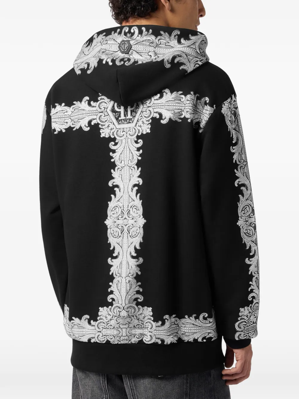 Philipp Plein Hoodie met doodskop Zwart