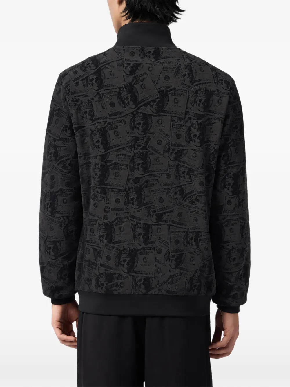 Philipp Plein Trainingsjack met dollar-prin Zwart