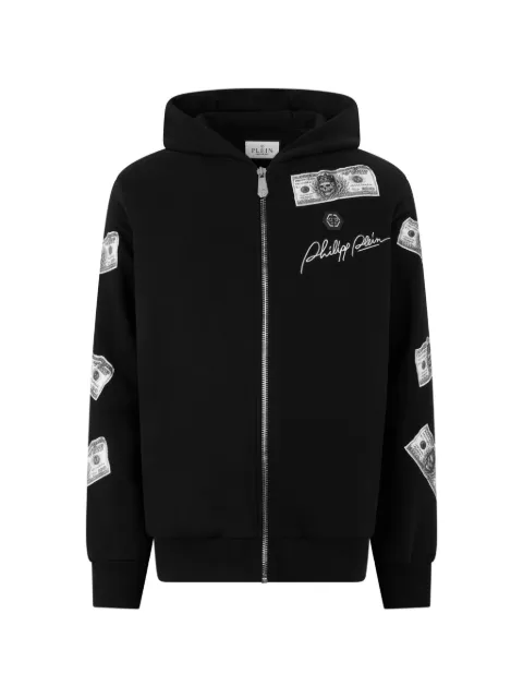 Philipp Plein crystal-embellished Dollar hoodie