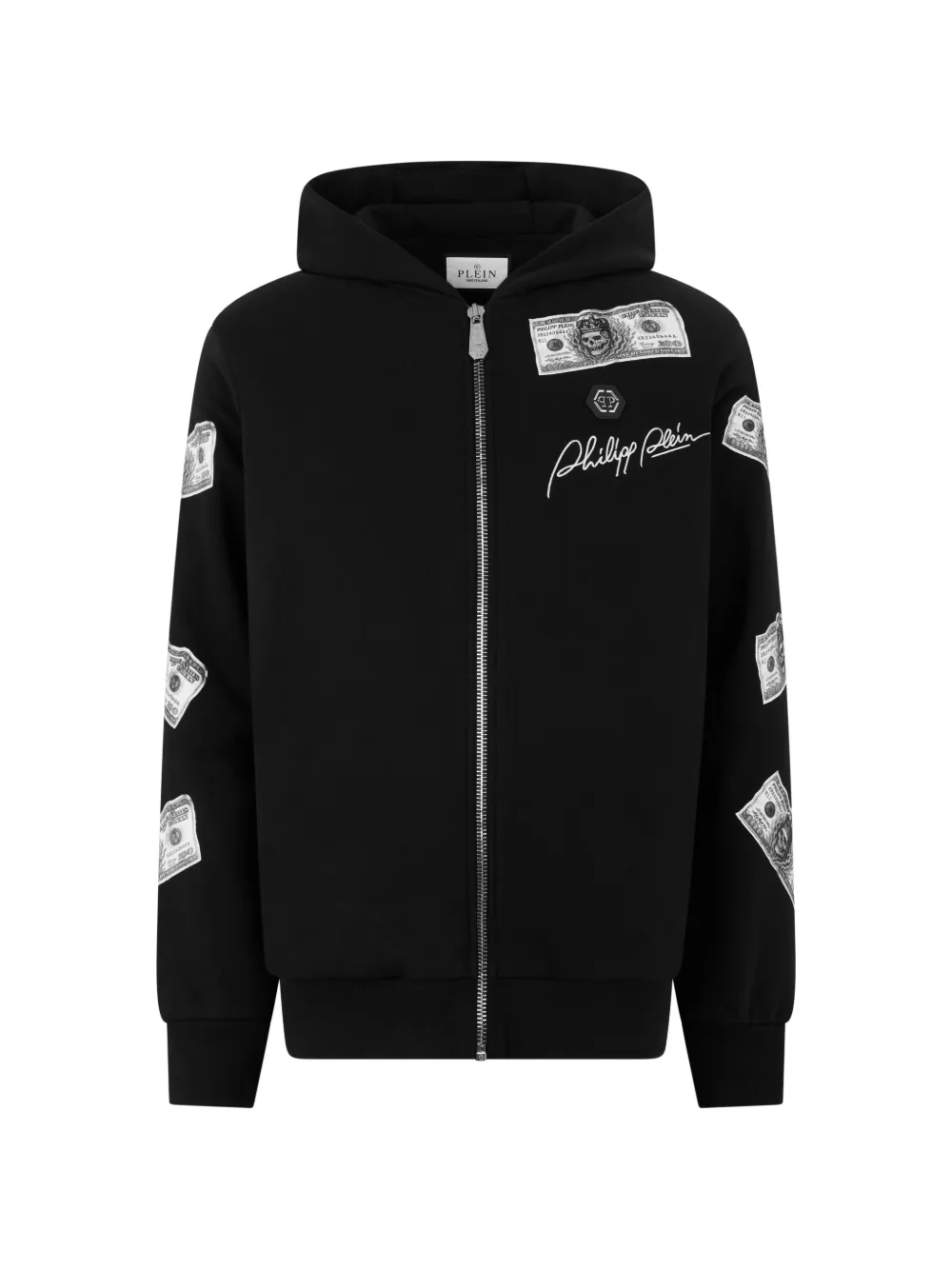 Philipp Plein Felpa Dollar con cappuccio - Nero
