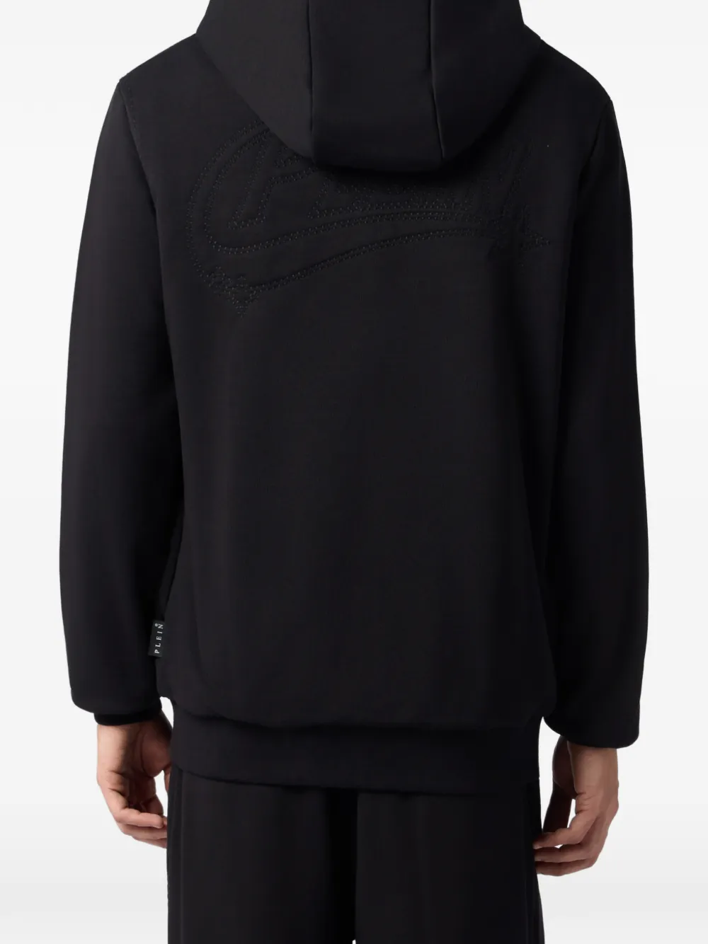 Philipp Plein Hoodie met logoplakkaat Zwart