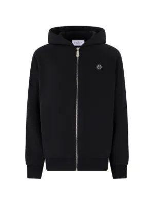 Versace zip-up cable-knit Cardigan | Black | FARFETCH