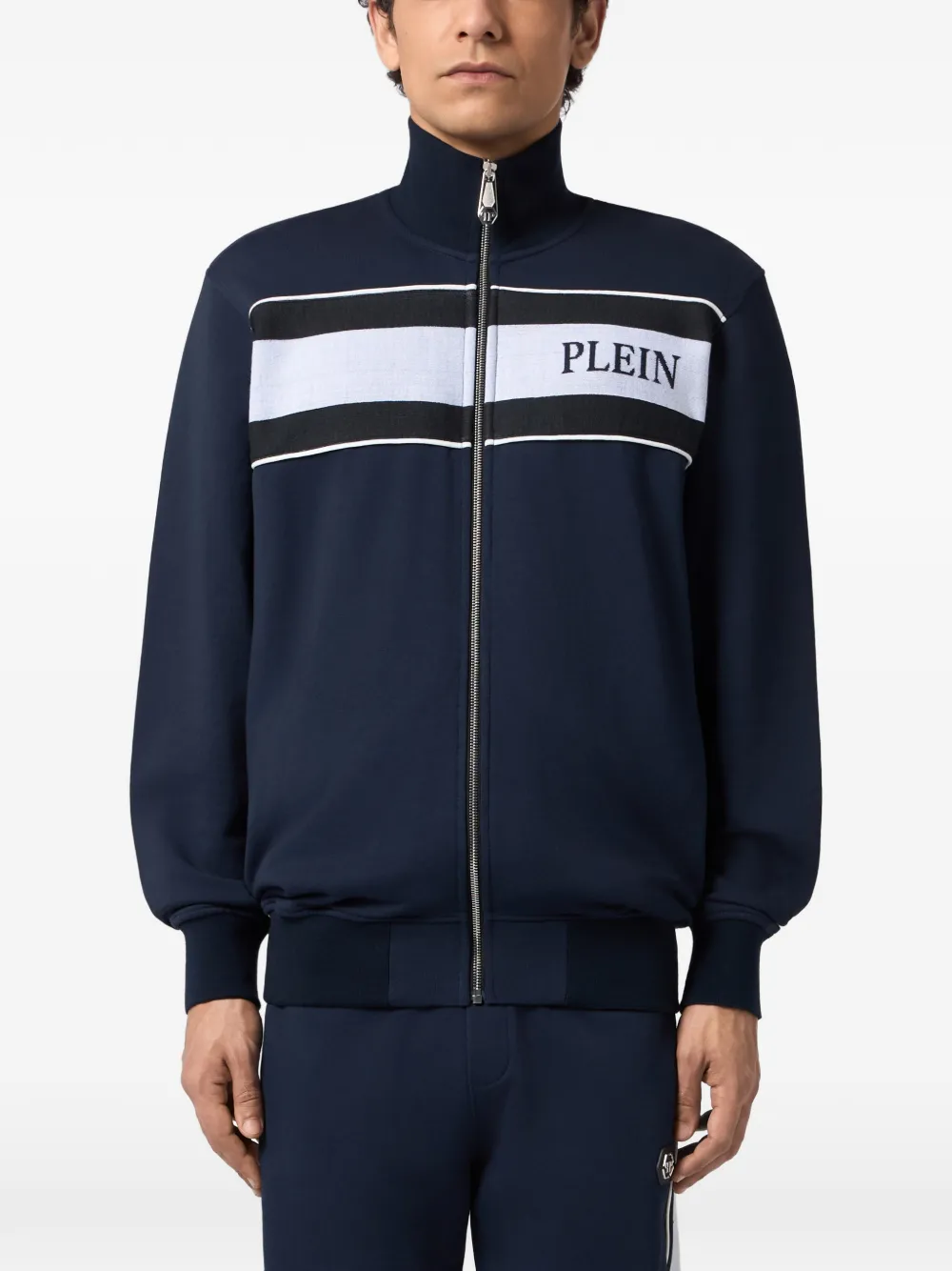 Philipp Plein Trainingsjack met logoprint Blauw